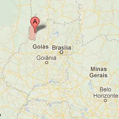 O município, na região noroeste do estado, a cerca de 370km de Goiânia (GO) (Imagem: Reprodução)
