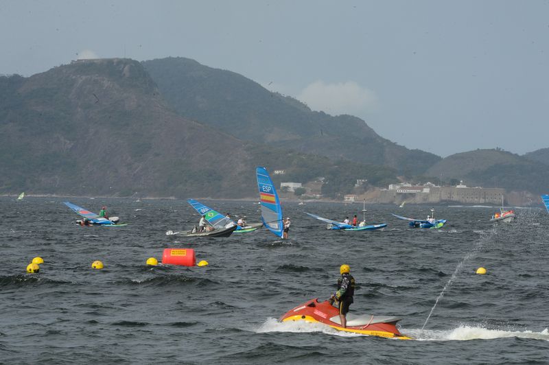 Competição de vela no primeiro dia das olimpíadas do Rio de Janeiro. Foto: Tomaz Silva/Agência Brasil
