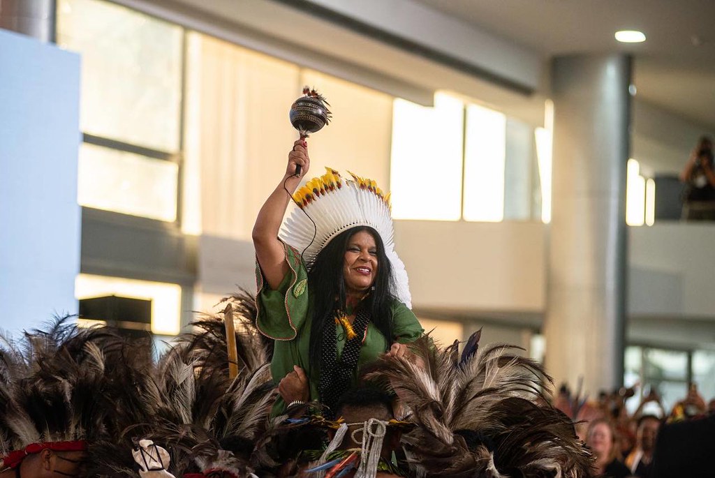 Sonia Guajajara é a primeira ministra indígena do Brasil (Foto: Matheus Alves/MPI)