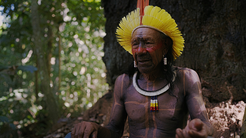 Takaknhotire Kayapó, também conhecido como "Soldado", é um ancião da aldeia Kamoktidjam (Foto: Fer Ligabue)