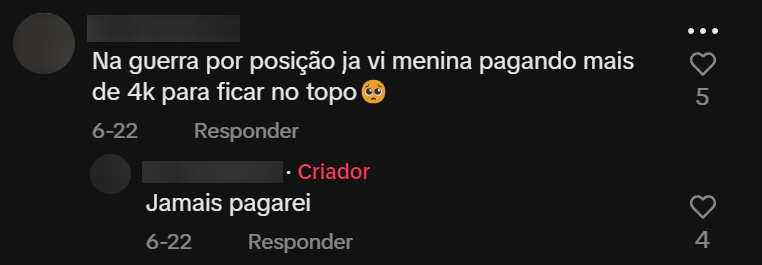 Usuários da Fatal Model questionam política de "impulsionamento" de anúncios da plataforma (Imagem: Reprodução / Redes Sociais)