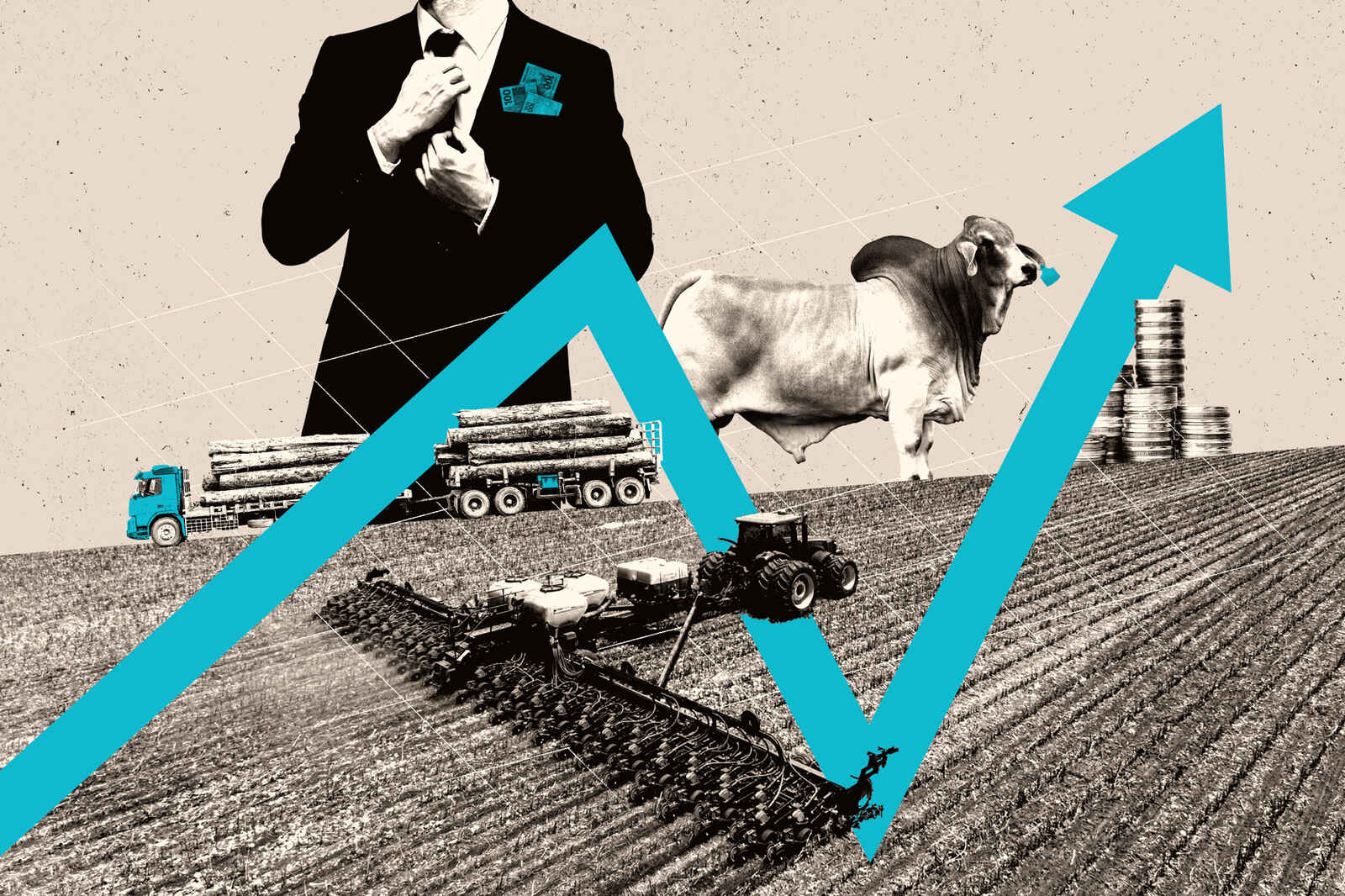 Certificados de Recebíveis do Agronegócio (CRA) são títulos privados usados para captar recursos para o financiamento de atividades agropecuárias (Ilustração: Rodrigo Bento/Repórter Brasil)