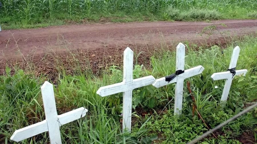 Local onde três fiscais e um motorista do Ministério do Trabalho foram executados no que ficou conhecido como a Chacina de Unaí (Foto: José Cruz/Arquivo Agência Brasil)