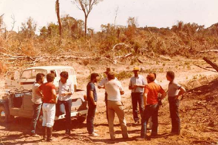 Imagens feitas pela comitiva parlamentar que visitou a Fazenda Volkswagen em 1983 mostram detalhes das áreas desmatadas, dos pastos e da criação de gado; as construções de alvenaria para funcionários administrativos; as casas de madeira de trabalhadores permanentes; além de casas de sapê precárias de outros empregados, que viviam ali com suas famílias (Créditos: Arquivo pessoal de Expedito Soares e Ricardo Rezende/Reprodução/MPT)