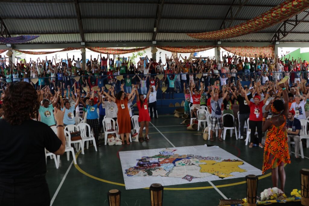 Evento em São Luís (MA) marca os 50 anos da Comissão Pastoral da Terra (CPT), entidade ligada à Igreja Católica e referência em conflitos agrários no país (Foto: João Palhares/Articulação Agro é Fogo)