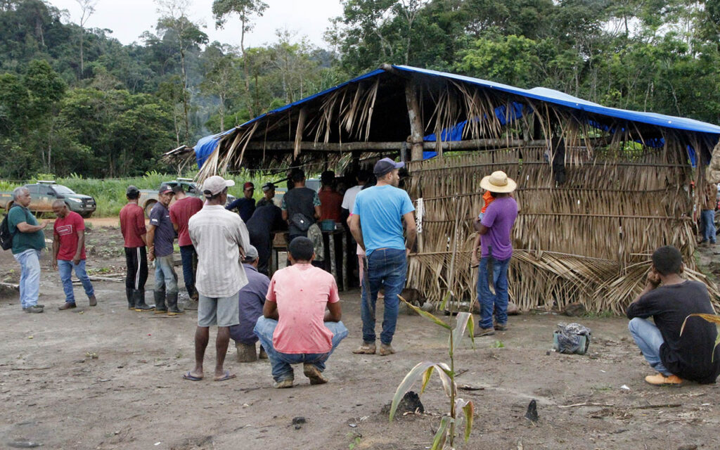 Belo Sun pretende implementar a maior mina de ouro a céu aberto do Brasil na região onde está o acampamento. Foto: Verena Glass/Movimento Xingu Vivo