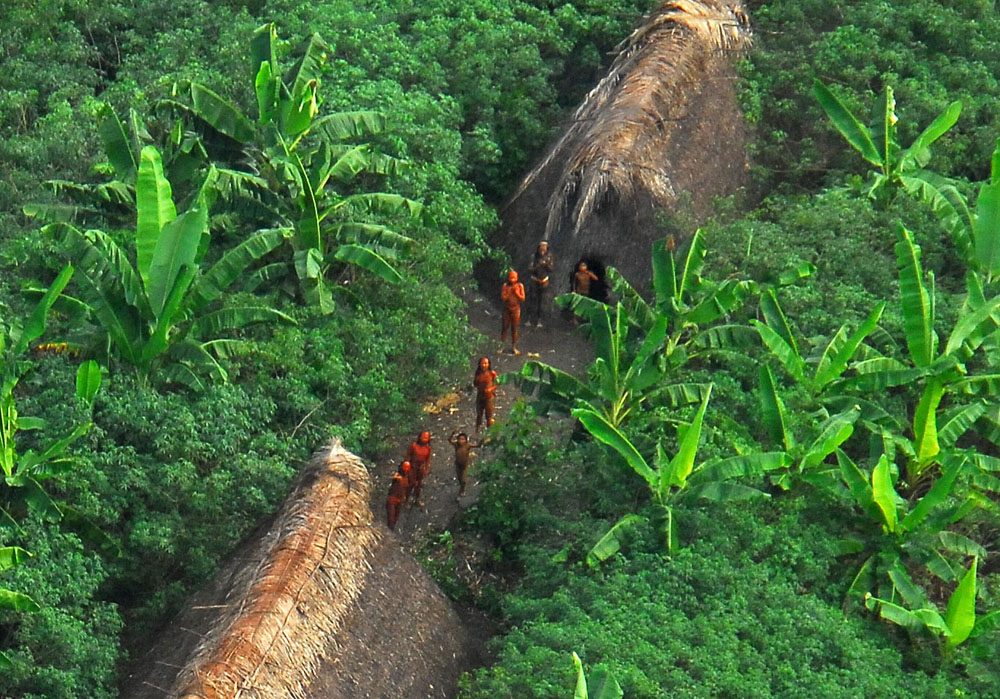 Aerial image shows isolated Indigenous people in Acre (Photo: Gleilson Miranda/Government of Acre)