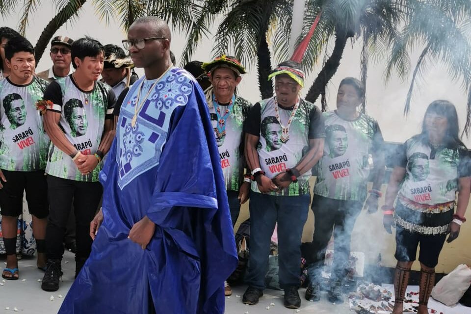 Abertura do Tribunal dos Povos contra o Ecogenocídio, articulado pela COP do Povo em Belém, durante a COP30 (Foto: Fernando Martinho/Repórter Brasil)