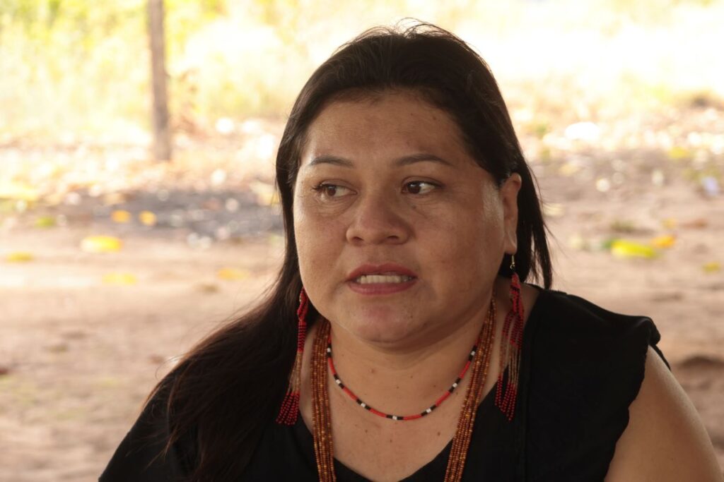 Leirejane Macuxi, liderança da comunidade indígena Morcego (Foto: Caíque Souza)