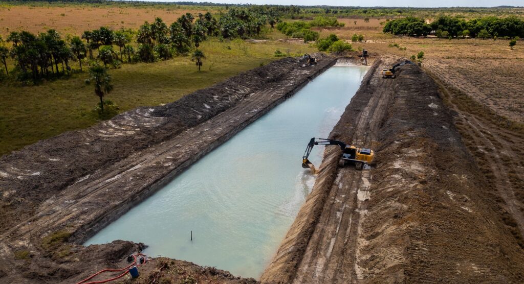 Tanque para produção de peixe na comunidade Morcego, viabilizado pelo Plano de Gestão Territorial e Ambiental, do Conselho Indígena de Roraima (Foto: Richard Messias/Prefeira Municipal de Boa Vista)