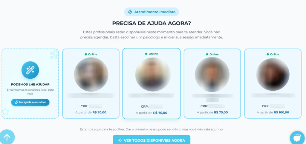 Versão atual do site Central Psicologia (Imagem: Reprodução/Central Psicologia)