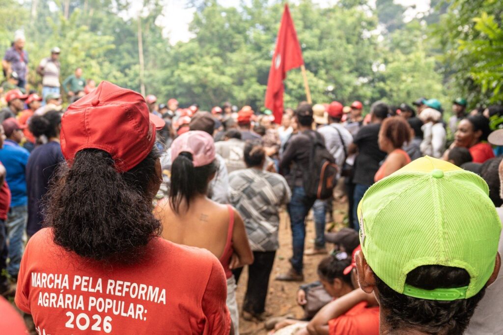 Em protesto contra lentidão do governo federal, trabalhadores do MST ocupam área destinada a um assentamento ainda não implementado em Marabá, no Pará (Foto: Divulgação/MST-PA)