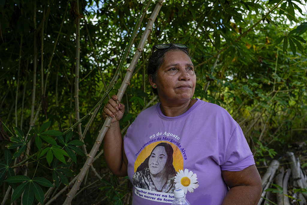 Marabá, Pará, Brasil 07-04-2026 Retrato de Maria José Vieira, presidente da Associação dos Moradores da Ocupação Landy na Ocupação Landy. Ocupação da Fazenda Landy, uma área de terra pública estadual em São João do Araguaia, que aguarda decisão judicial para destinação para reforma agrária. Fotos: Fernando Martinho.