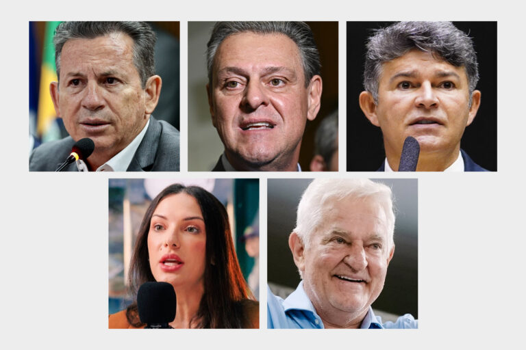 Mauro Mendes (União Brasil), Carlos Fávaro (PSD), José Medeiros (PL), Janaína Riva (MDB) e Antônio Galvan (Avante) são candidatos ao Senado por Mato Grosso (Reprodução/Instagram)