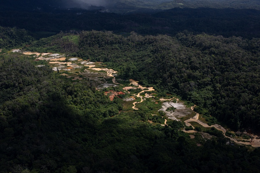 Região do Xitei, na fronteira com a Venezuela, foi uma das mais afetadas pelo garimpo na Terra Indígena Yanomami (Bruno Mancinelle/Casa de Governo)